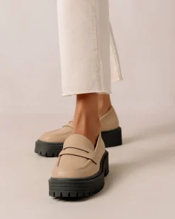 Mask - Mocasín Beige De Piel Vegana