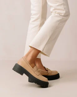 Mask - Mocasín Beige De Piel Vegana