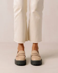 Mask - Mocasín Beige De Piel Vegana