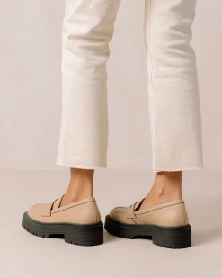 Mask - Mocasín Beige De Piel Vegana