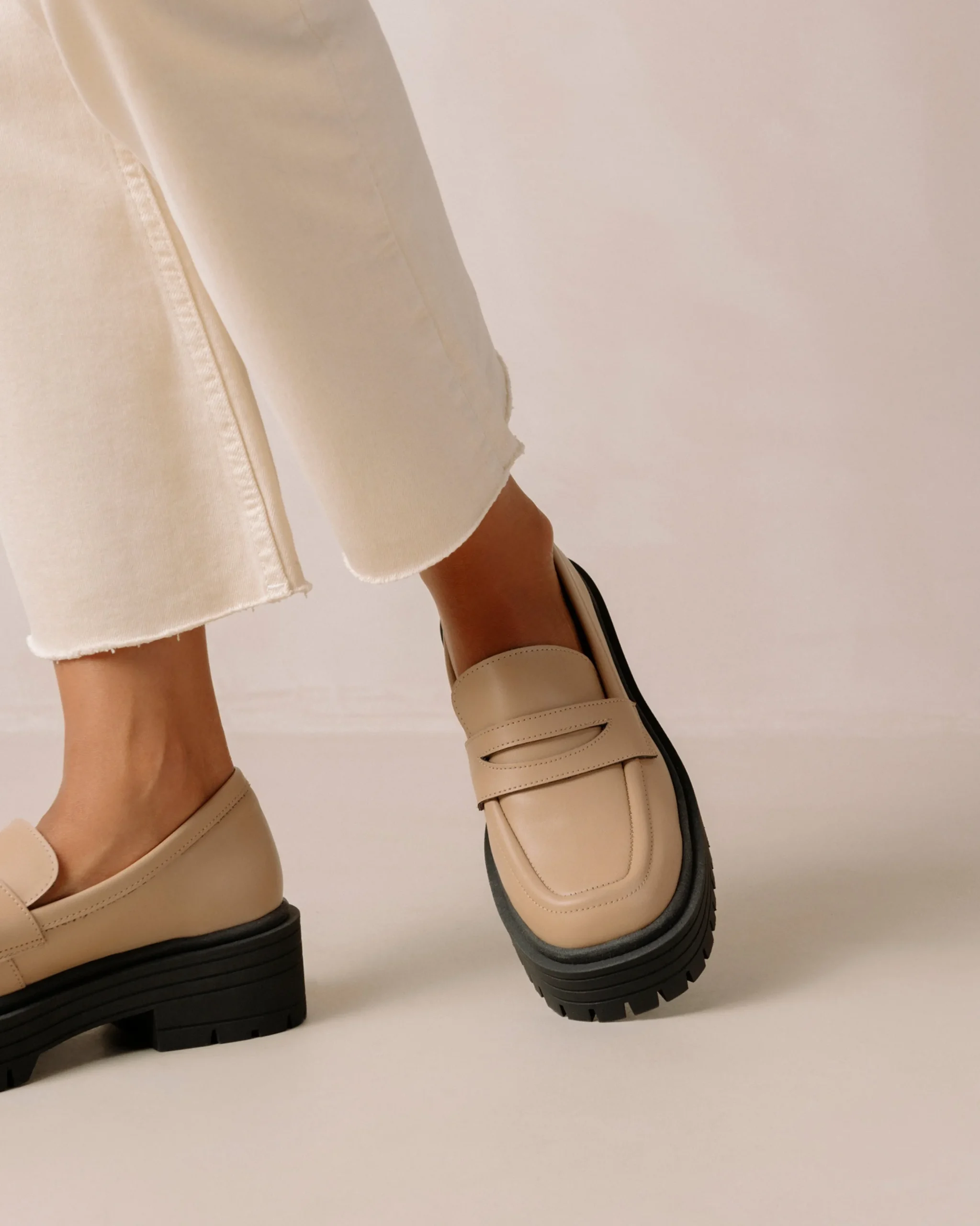 Mask - Mocasín Beige De Piel Vegana