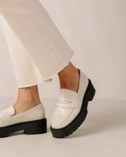 Mask - Mocasín Blanco De Piel Vegana