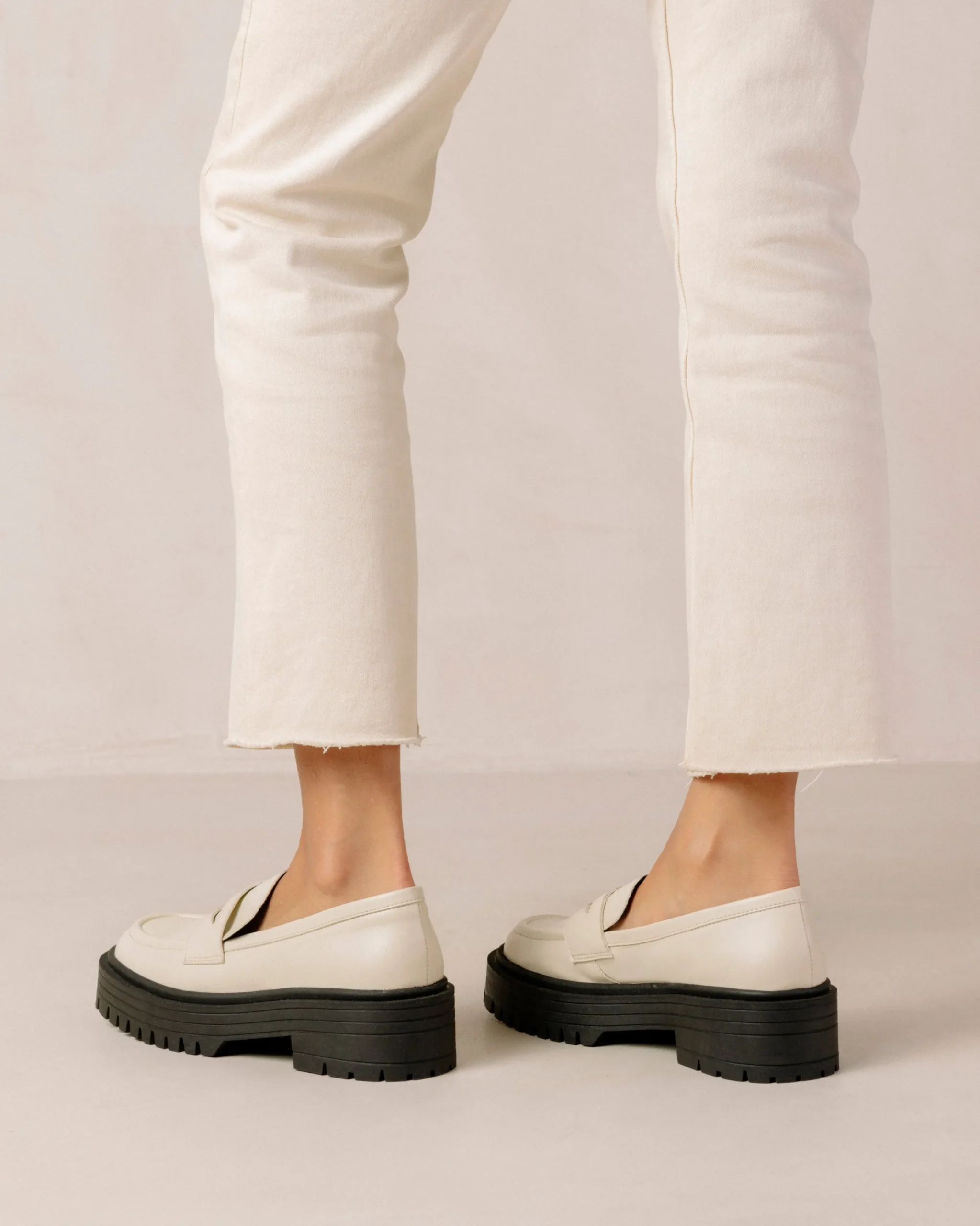 Mask - Mocasín Blanco De Piel Vegana