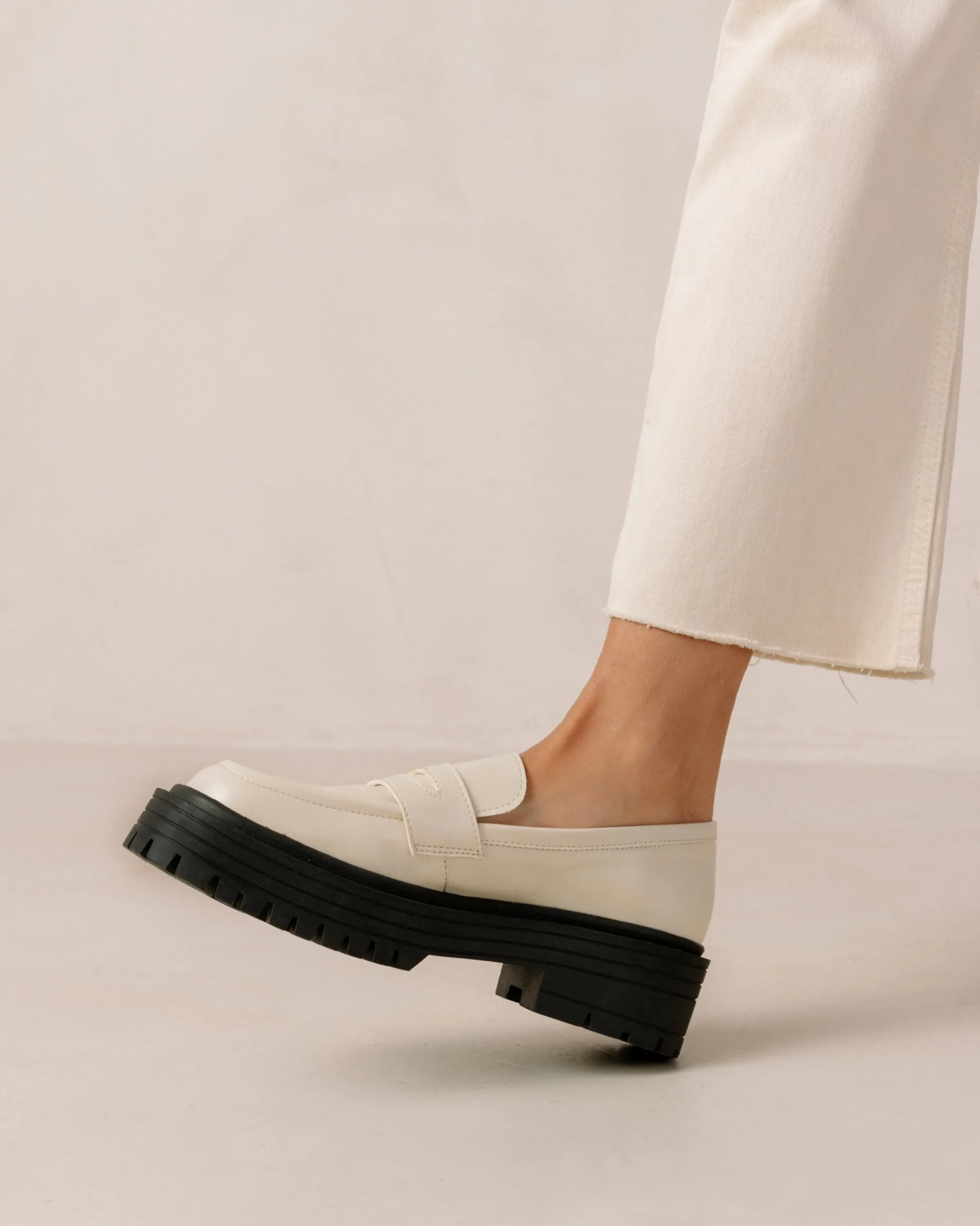 Mask - Mocasín Blanco De Piel Vegana