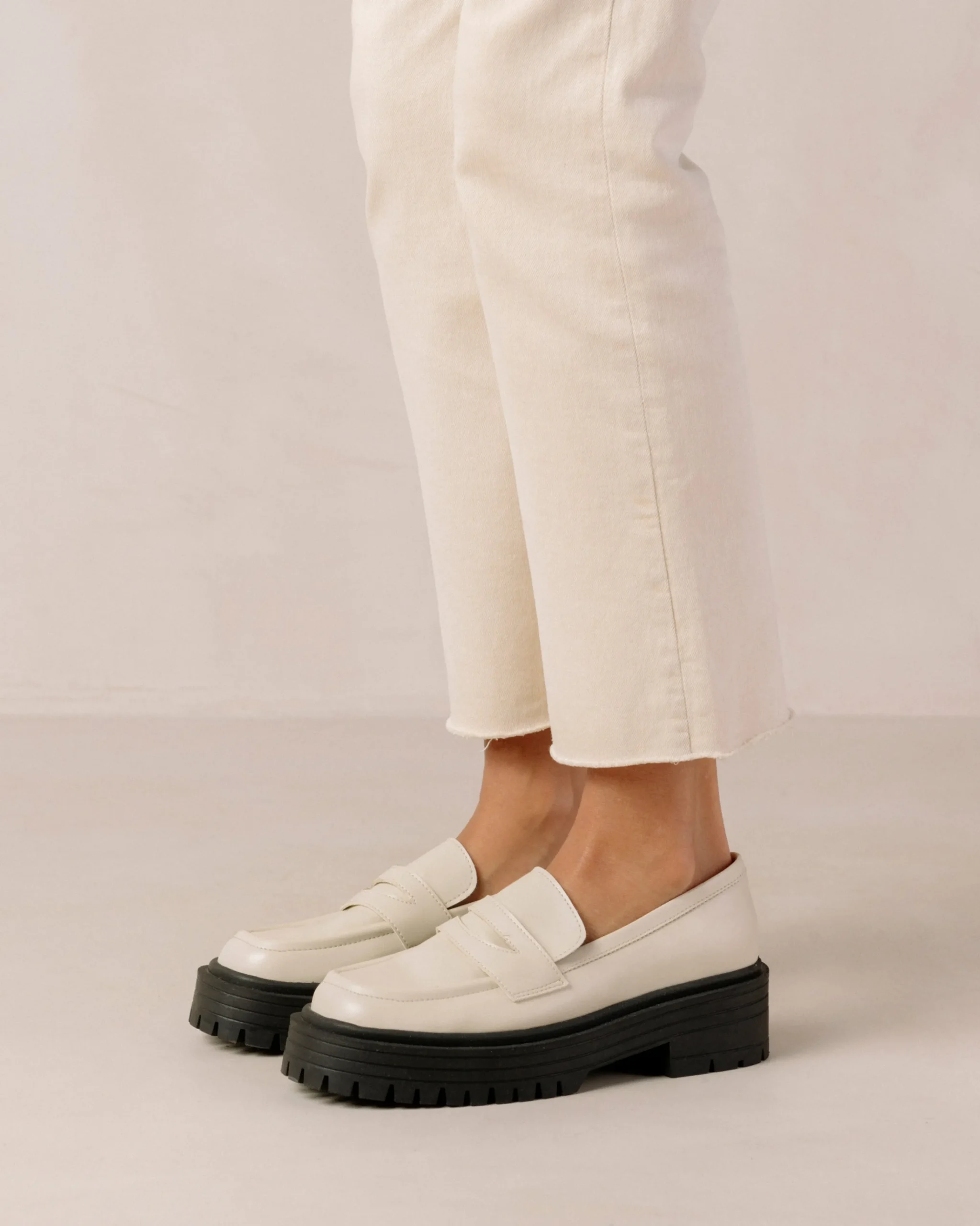 Mask - Mocasín Blanco De Piel Vegana