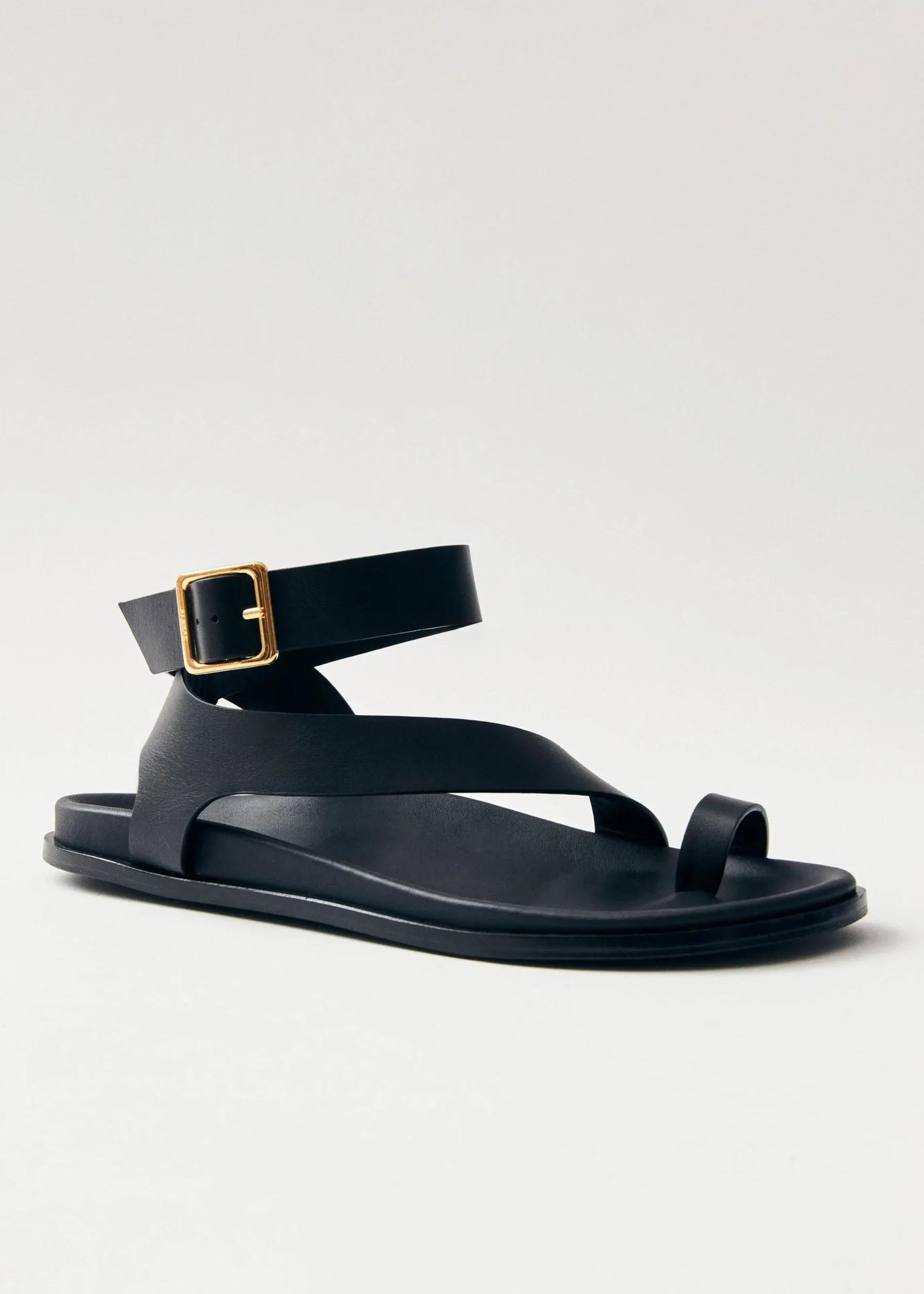 Maui Sandalias De Cuero Negro