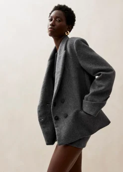 Mei - Chaqueta De Lana Gris