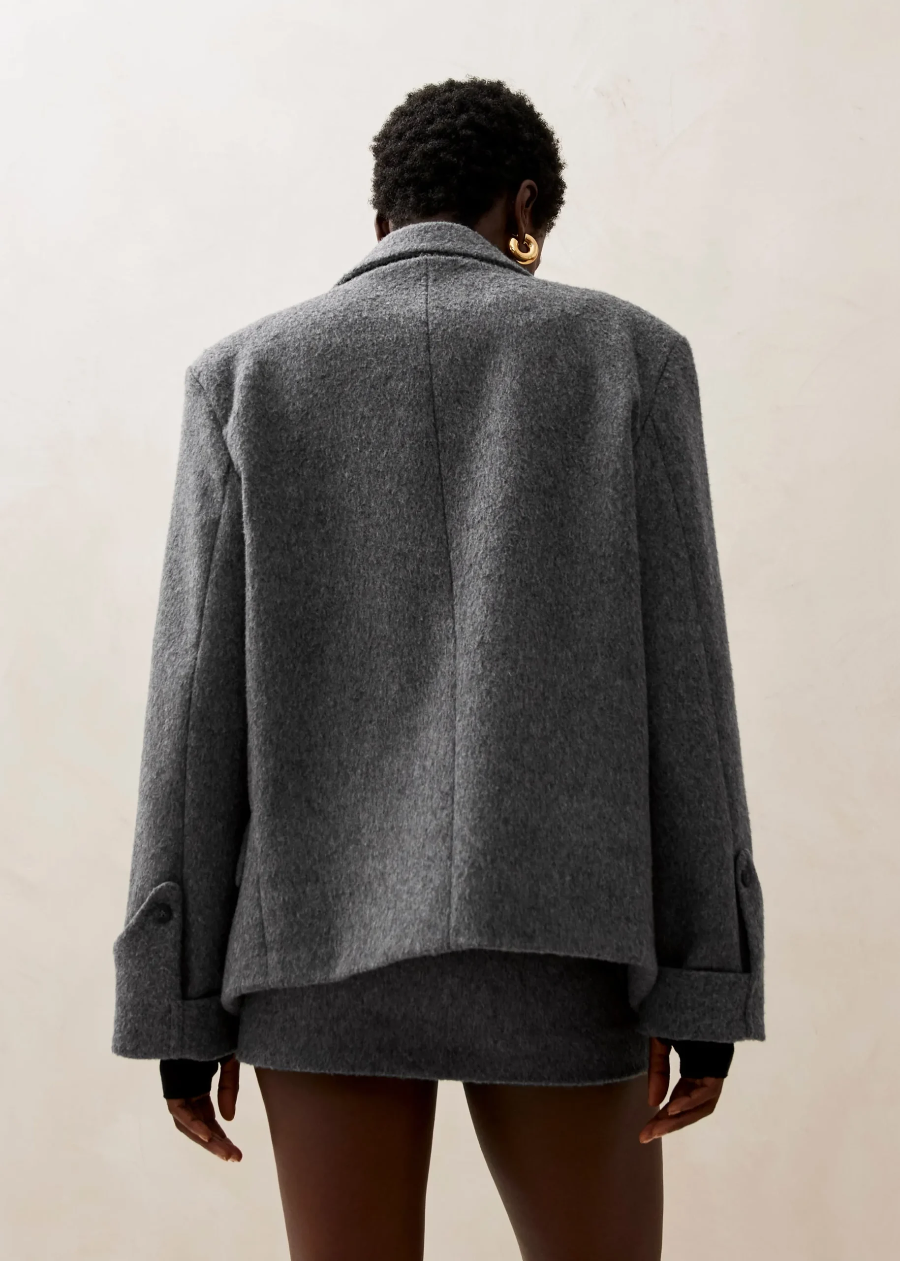 Mei - Chaqueta De Lana Gris