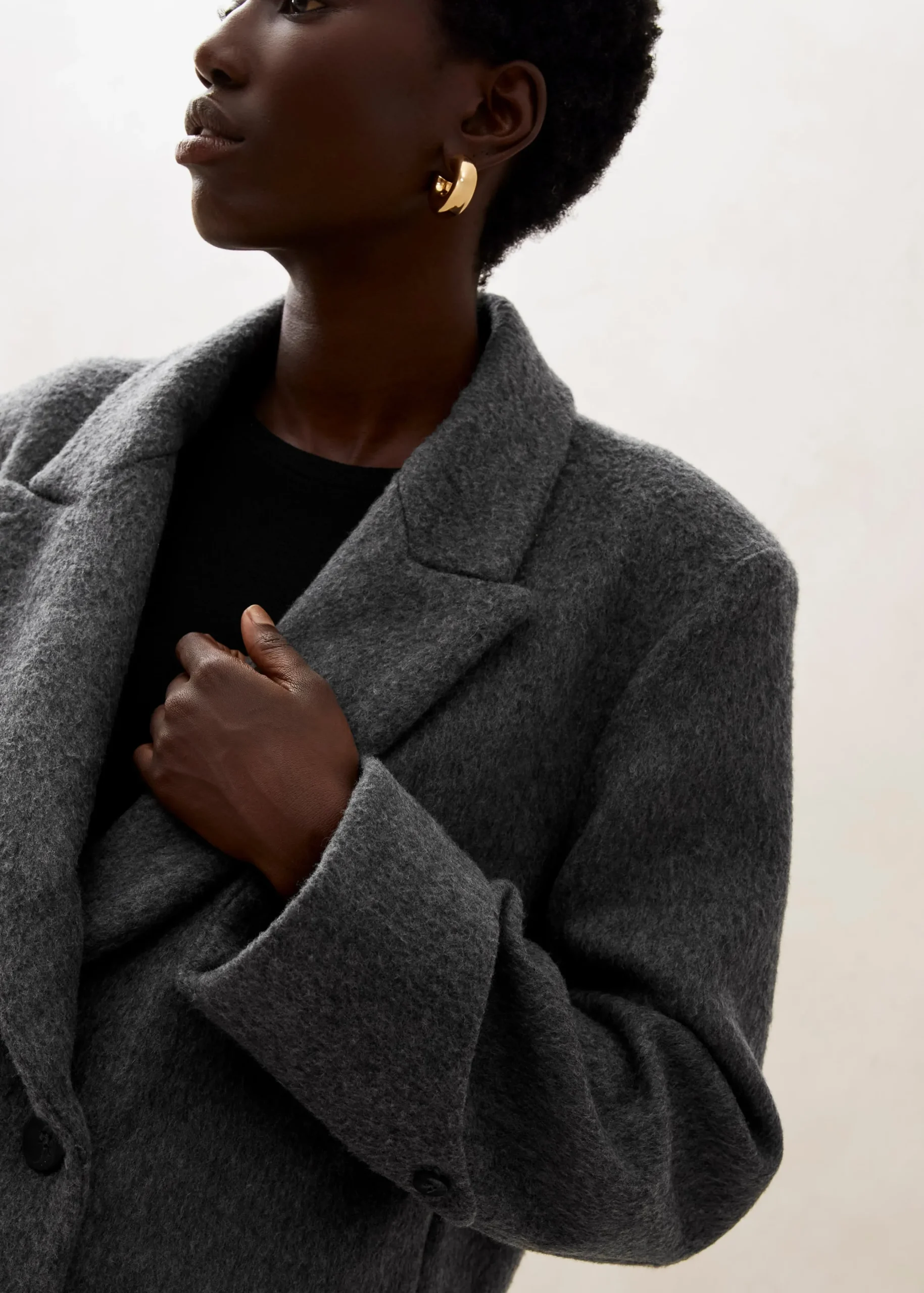 Mei - Chaqueta De Lana Gris