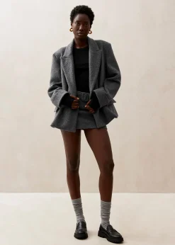Mei - Chaqueta De Lana Gris