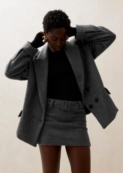 Mei - Chaqueta De Lana Gris