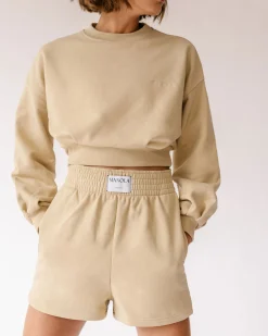 Menina Crop - Jersey De Algodón Beige