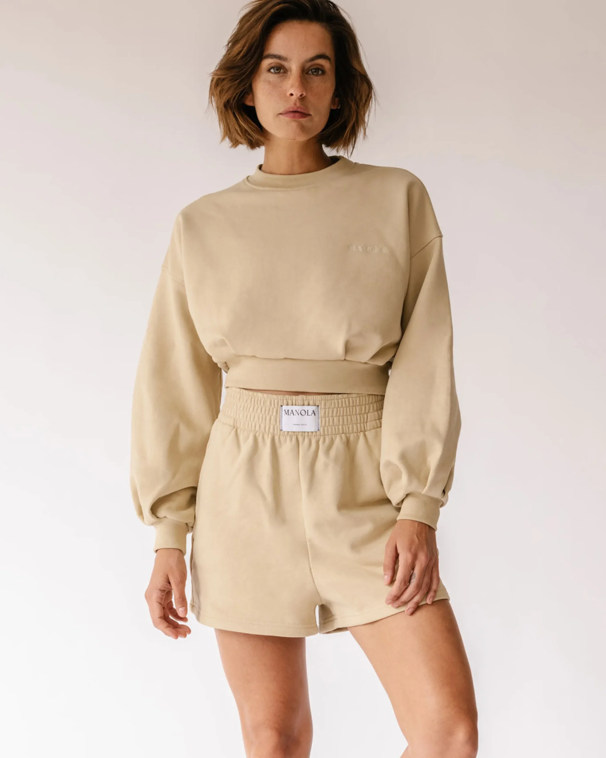 Menina Crop - Jersey De Algodón Beige
