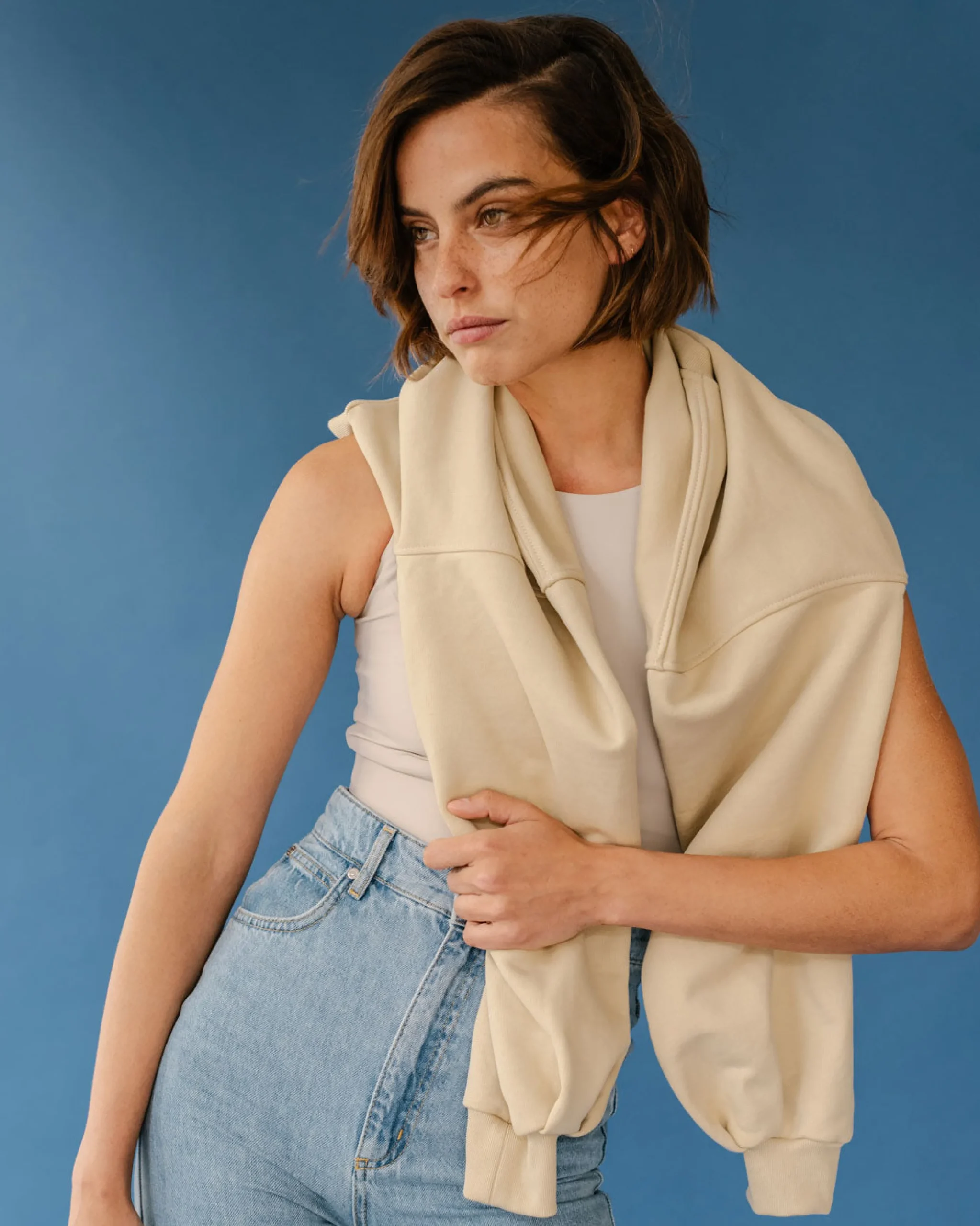 Menina Crop - Jersey De Algodón Beige