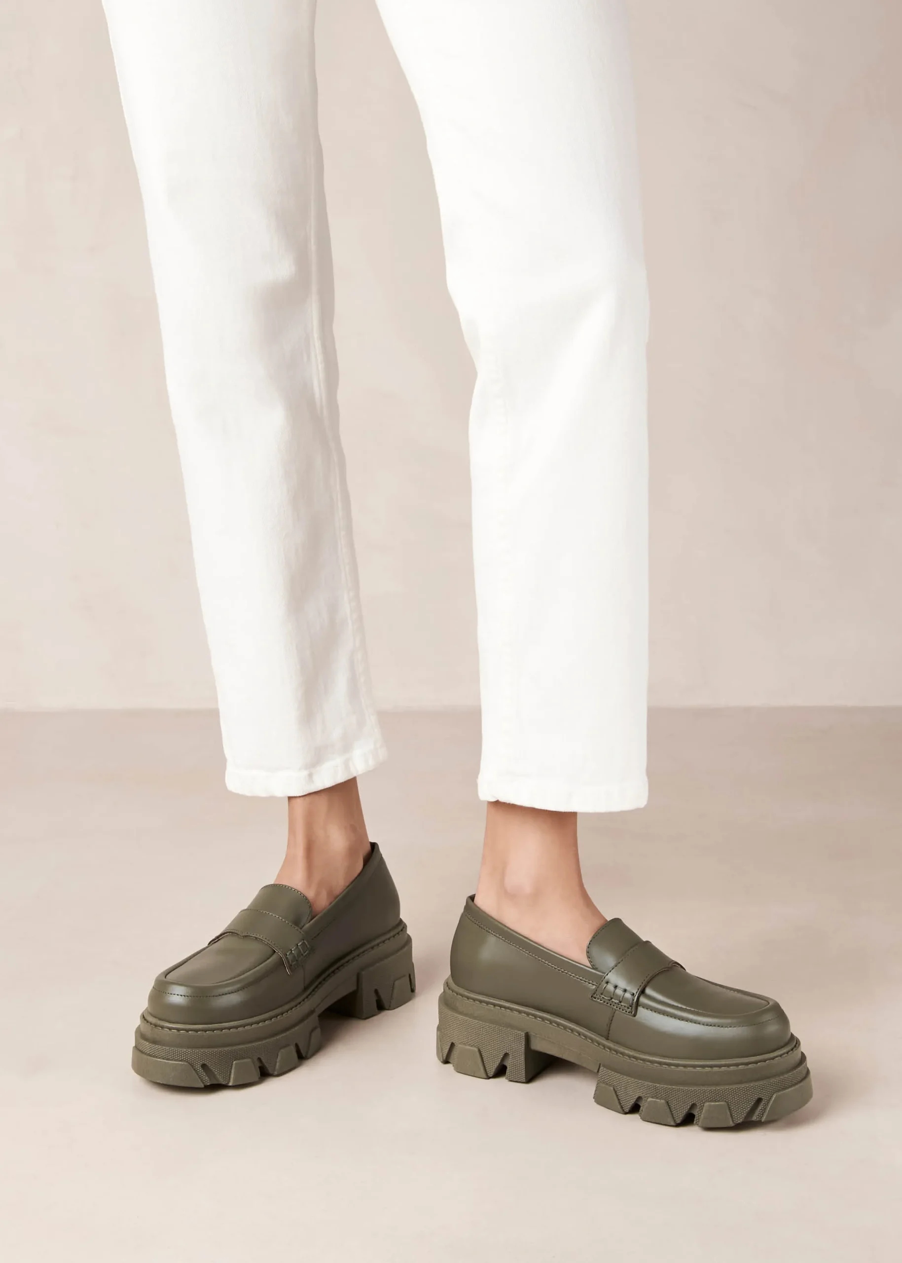 Mocasines De Cuero Verde Trailblazer