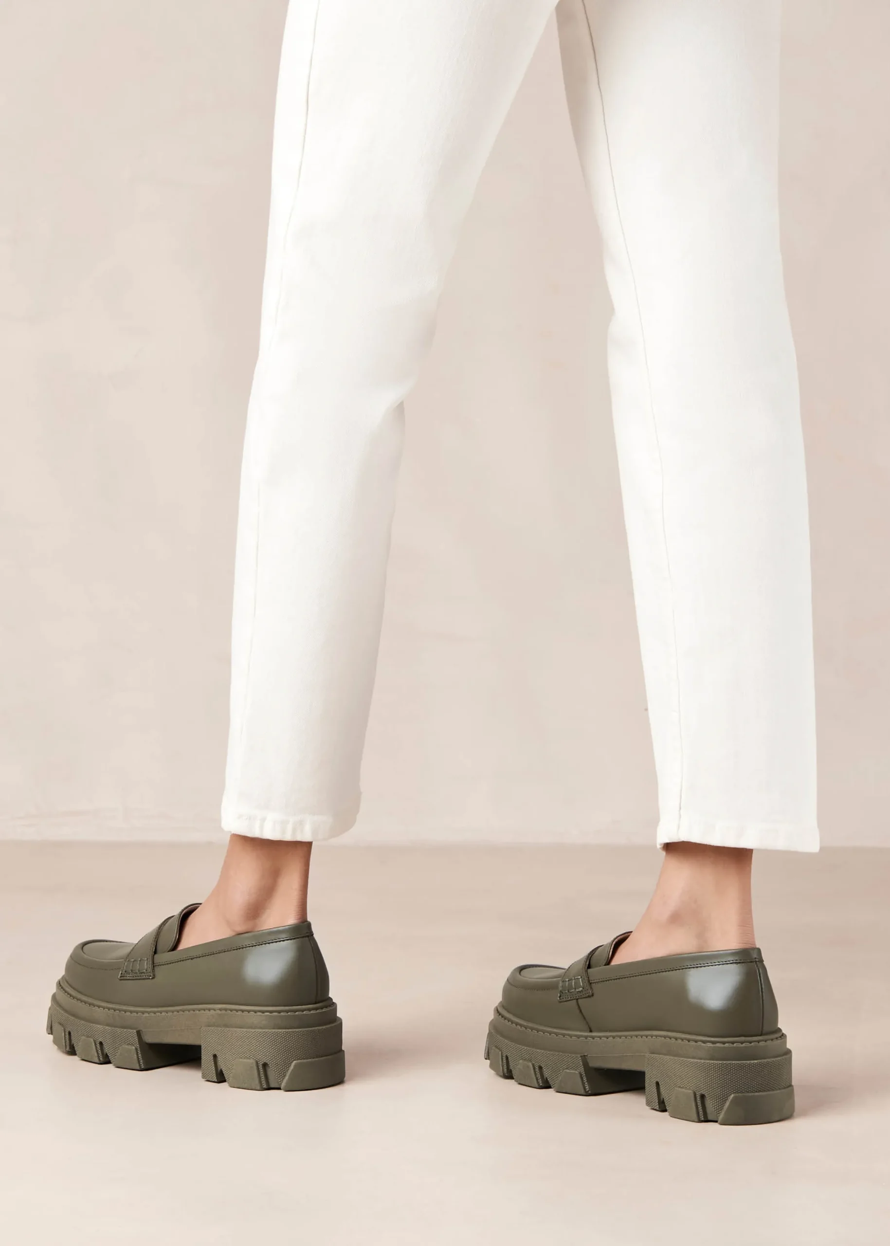 Mocasines De Cuero Verde Trailblazer