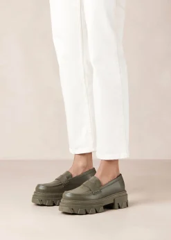 Mocasines De Cuero Verde Trailblazer