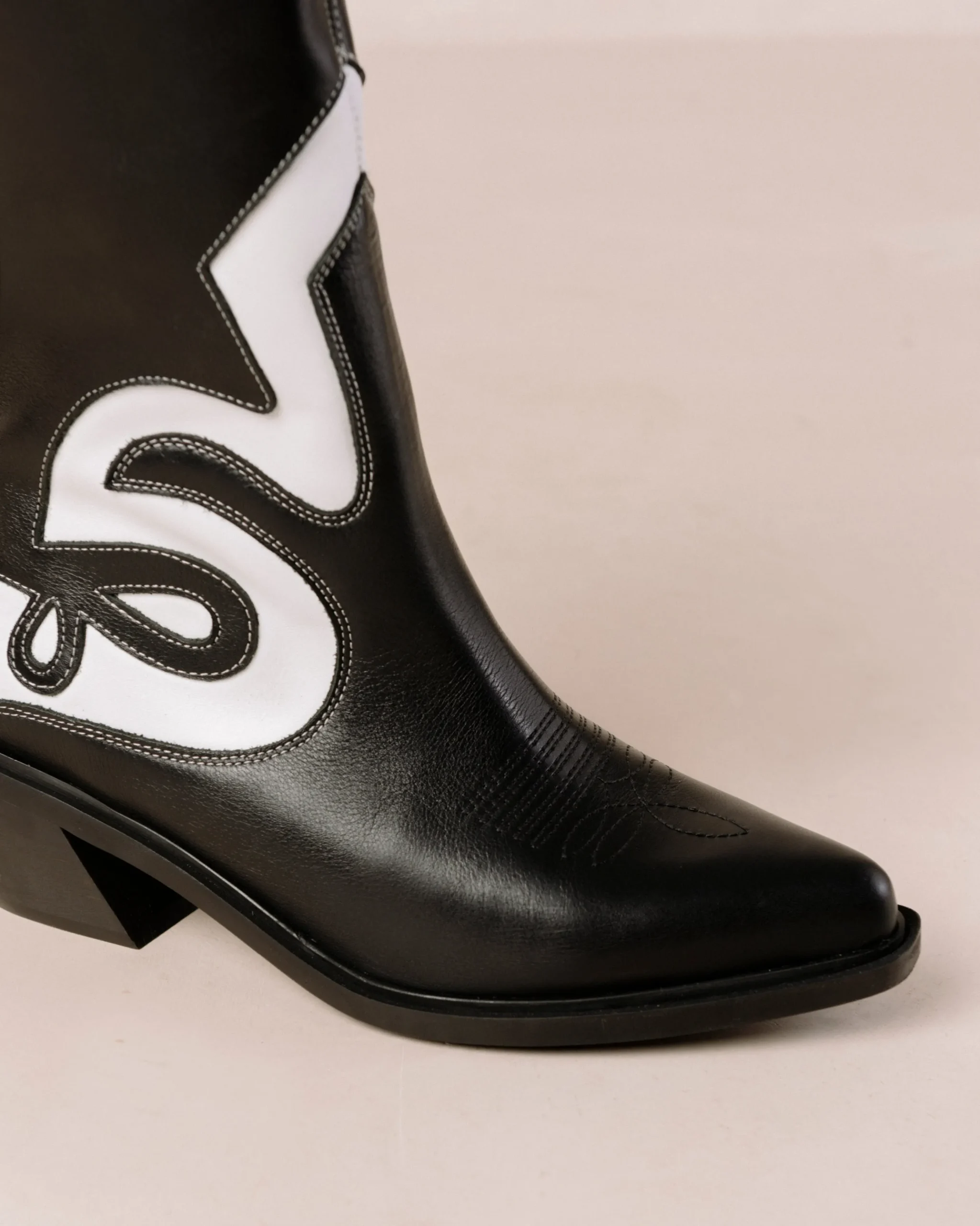 Mount Texas - Botas Blancas Y Negras De Piel