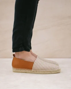 Naval - Alpargatas De Piel Marrón