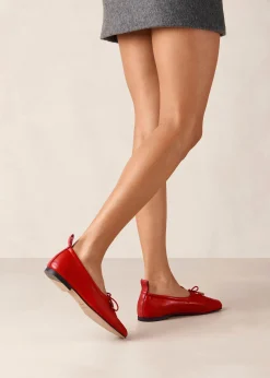 Oriana Onix Bailarinas De Cuero Rojo
