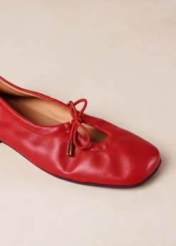 Oriana Onix Bailarinas De Cuero Rojo