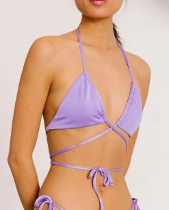 Palm Tree Glim - Top De Bikini Malva
