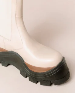 Phoenix Nutty - Botas Blancas De Piel