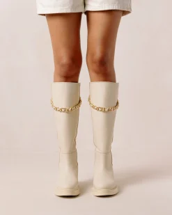 Pier - Botas De Piel Blancas