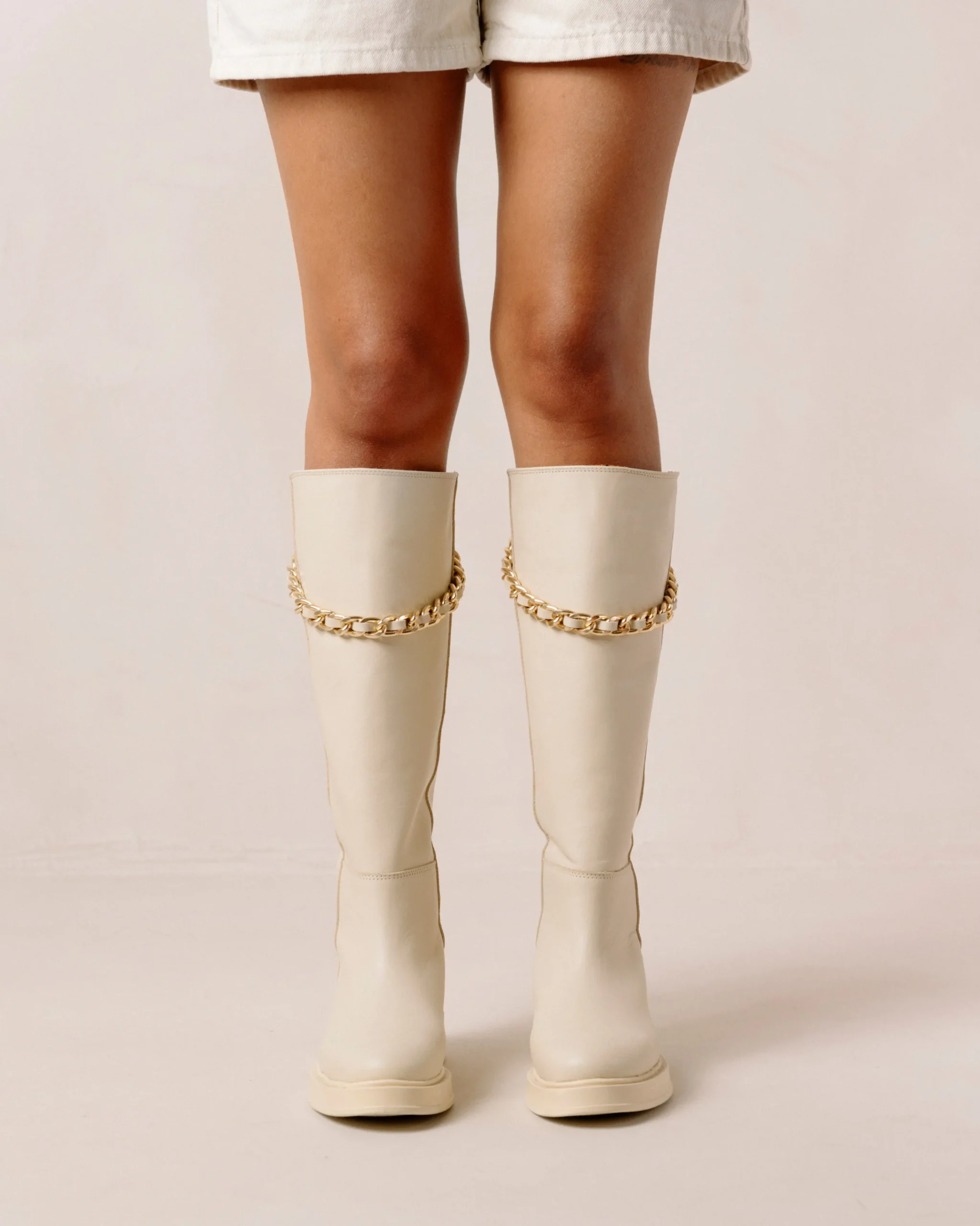 Pier - Botas De Piel Blancas