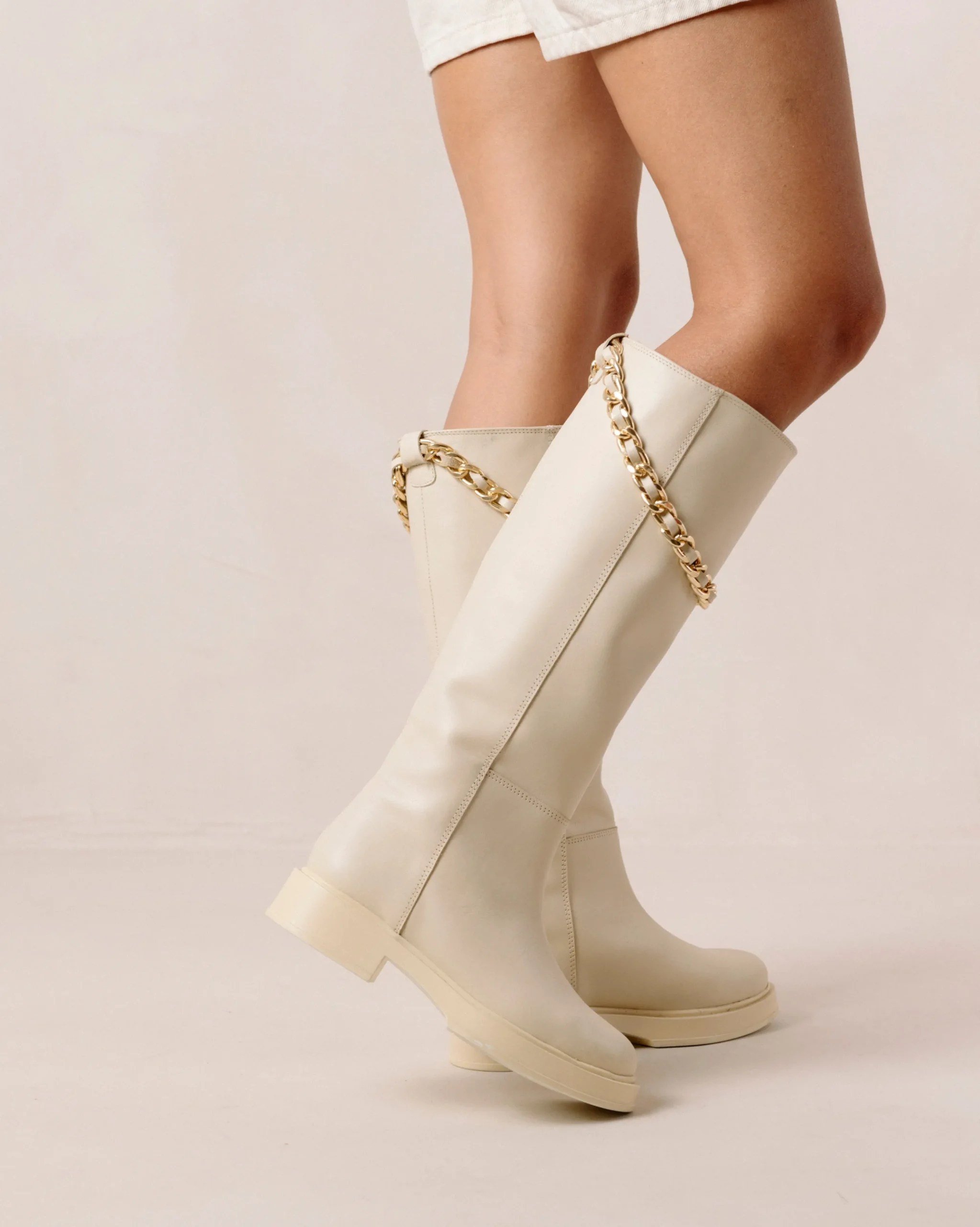 Pier - Botas De Piel Blancas