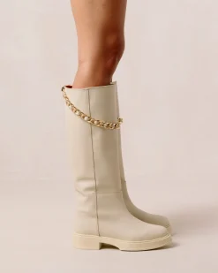 Pier - Botas De Piel Blancas