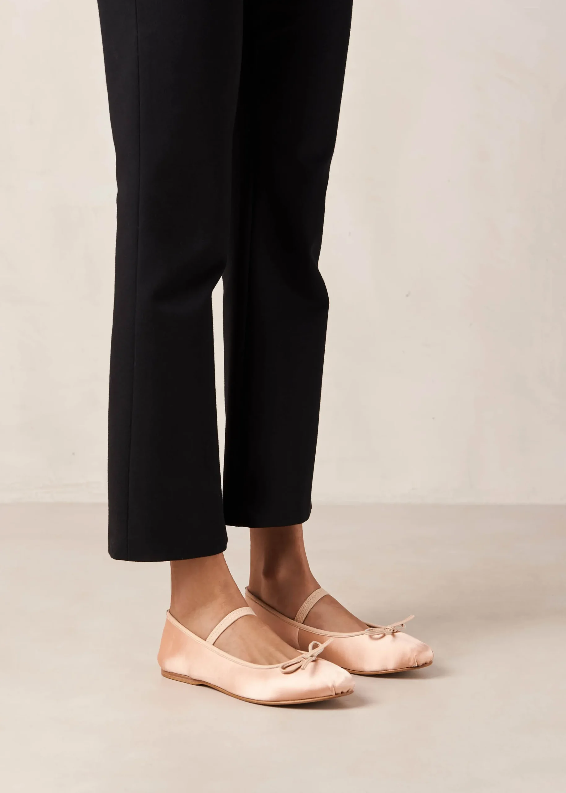Por Do Sol - Red Leather Ballet Pumps