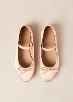 Por Do Sol - Red Leather Ballet Pumps