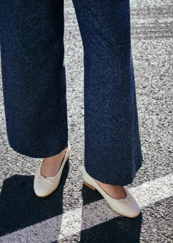 Por Do Sol - Silver Ballet Pumps