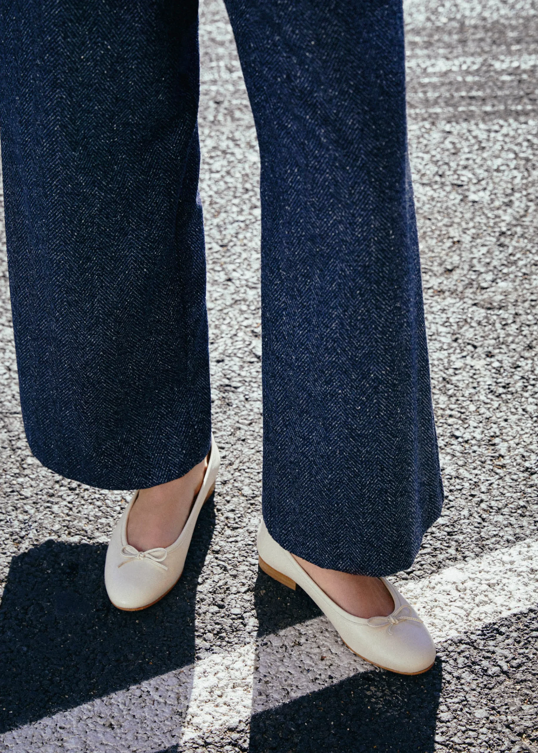 Por Do Sol - Silver Ballet Pumps