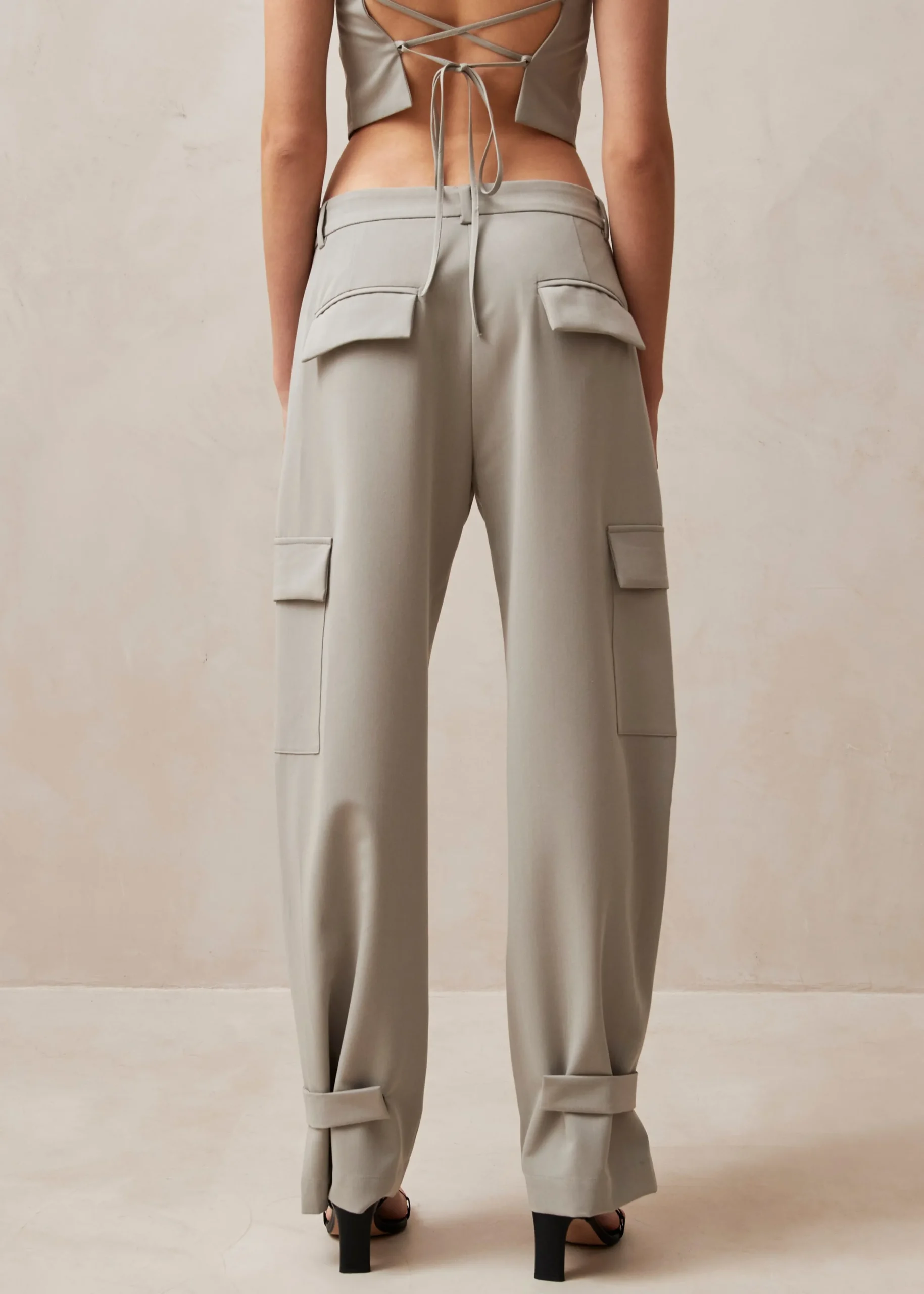 Rita - Pantalones Cargo Grises