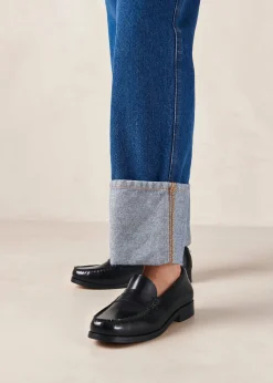 Rivet - Mocasines De Cuero Negro
