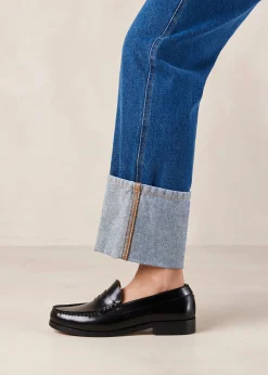 Rivet - Mocasines De Cuero Negro