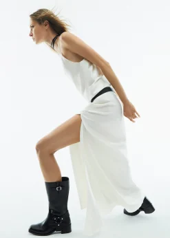 Rocky - Botas Moteras De Cuero Negro