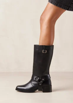 Rocky - Botas Moteras De Cuero Negro
