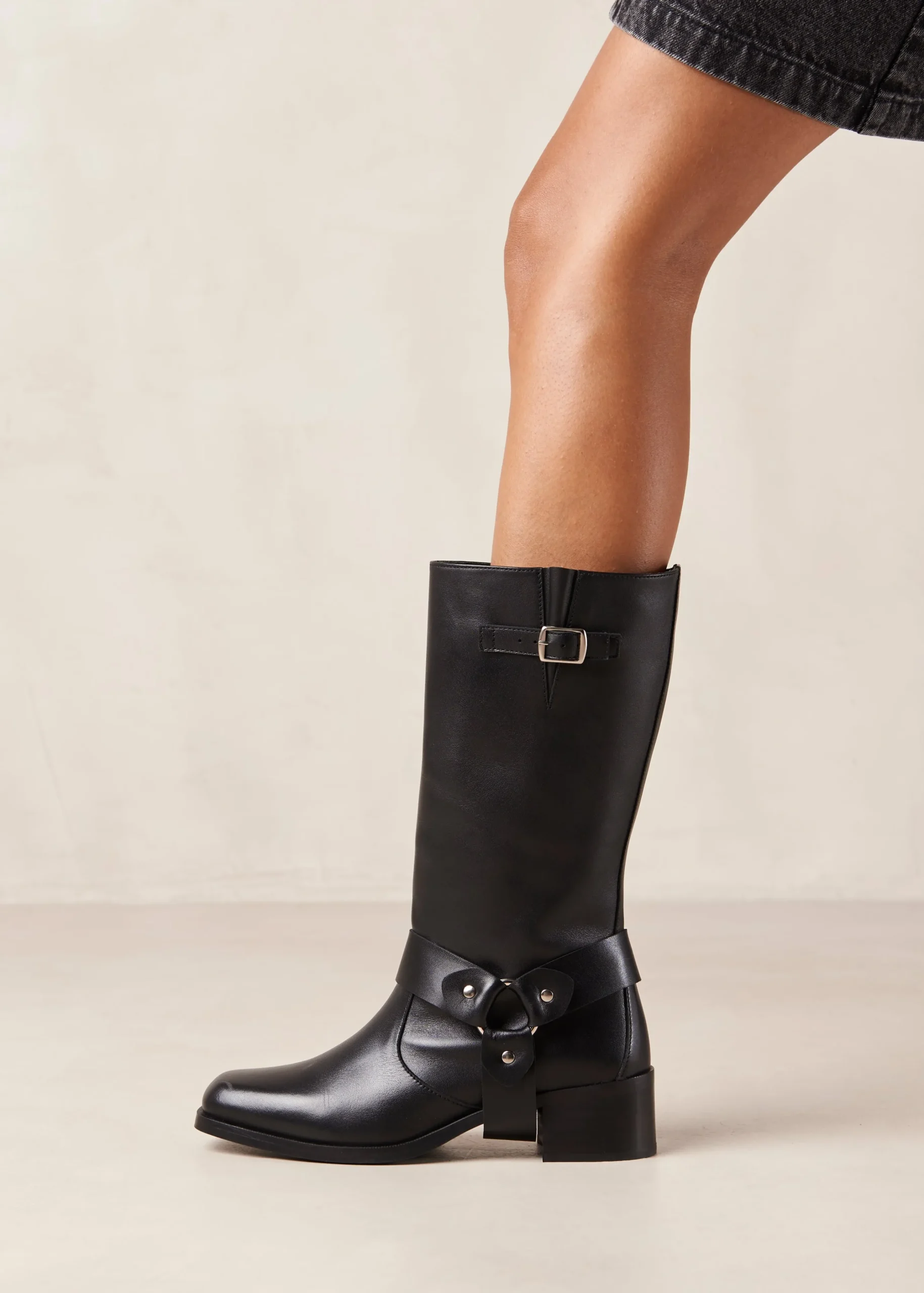 Rocky - Botas Moteras De Cuero Negro