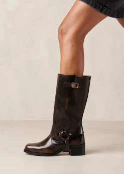 Rocky - Botas Moteras De Cuero Marrón