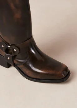 Rocky - Botas Moteras De Cuero Marrón