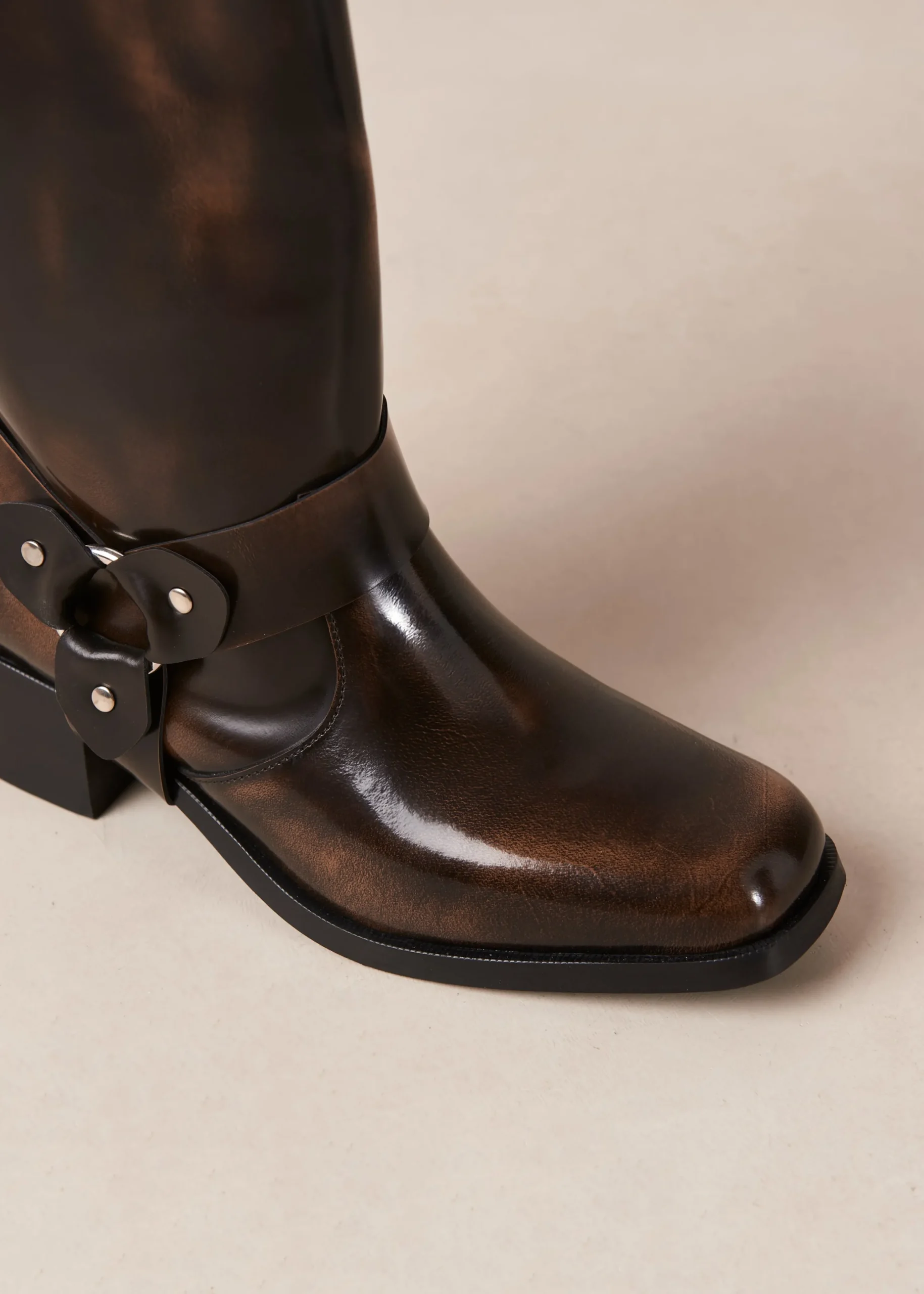 Rocky - Botas Moteras De Cuero Marrón