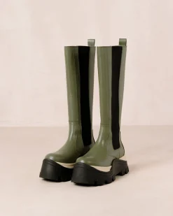 Roxie Chess - Botas Verdes De Piel