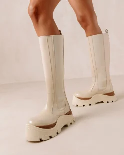 Roxie Marcona - Botas Blancas De Piel