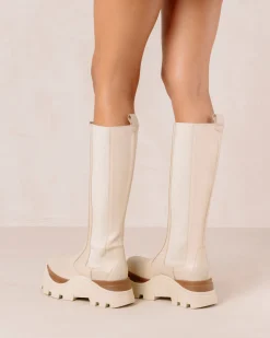 Roxie Marcona - Botas Blancas De Piel