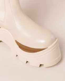 Roxie Marcona - Botas Blancas De Piel