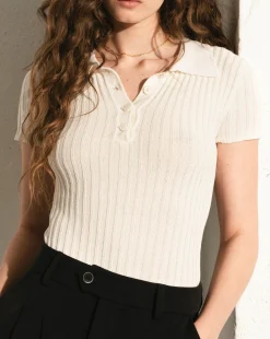 Soft Retro - Top De Punto Crema