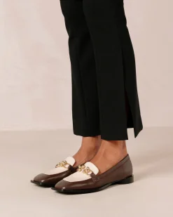 Spotlight - Mocasines Blancos Y Marrones De Piel